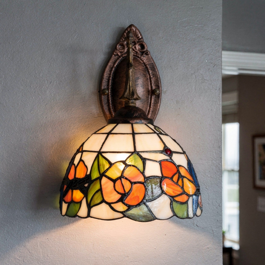 Brilagi - Tiffany vitražna zidna lampa JUNGLE 1xE14/40W/230V