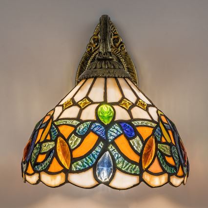 Brilagi - Tiffany vitražna zidna lampa LUISA 1xE27/40W/230V