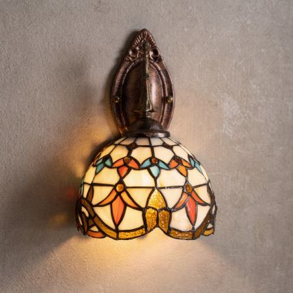 Brilagi - Tiffany vitražna zidna lampa MIRABELLA 1xE14/40W/230V