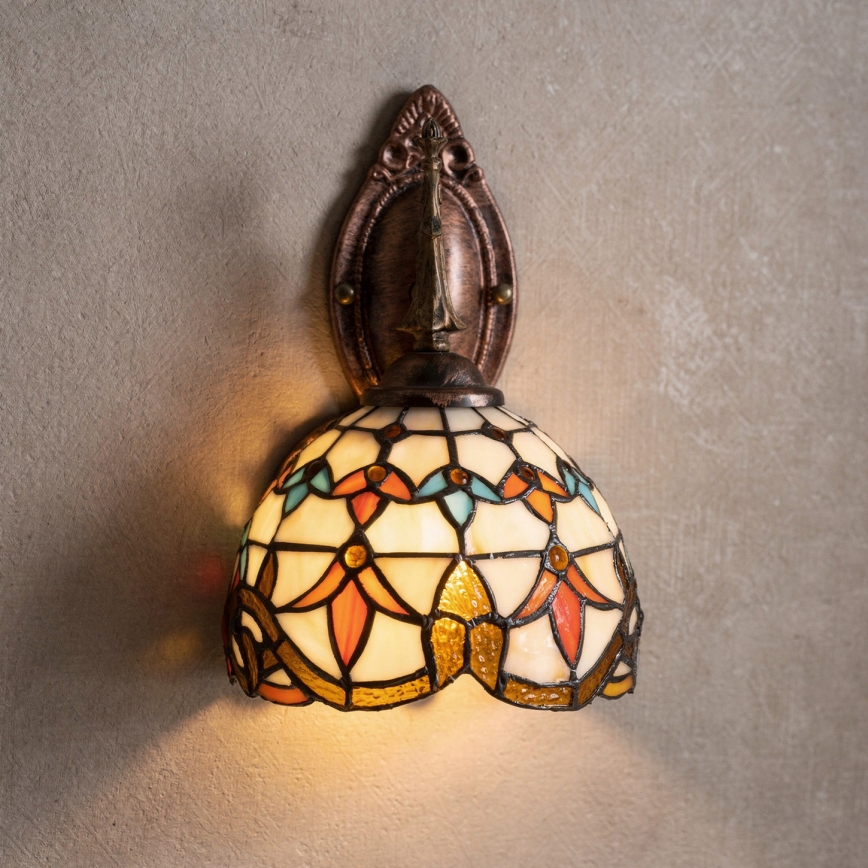 Brilagi - Tiffany vitražna zidna lampa MIRABELLA 1xE14/40W/230V
