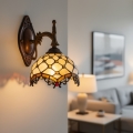 Brilagi - Tiffany vitražna zidna lampa Slonovača 1xE14/40W/230V