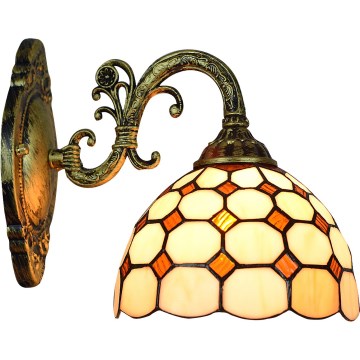Brilagi - Tiffany vitražna zidna svjetiljka DORAN 1xE27/40W/230V