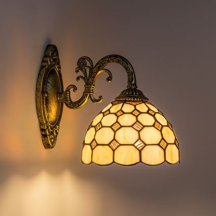 Brilagi - Tiffany vitražna zidna svjetiljka DORAN 1xE27/40W/230V