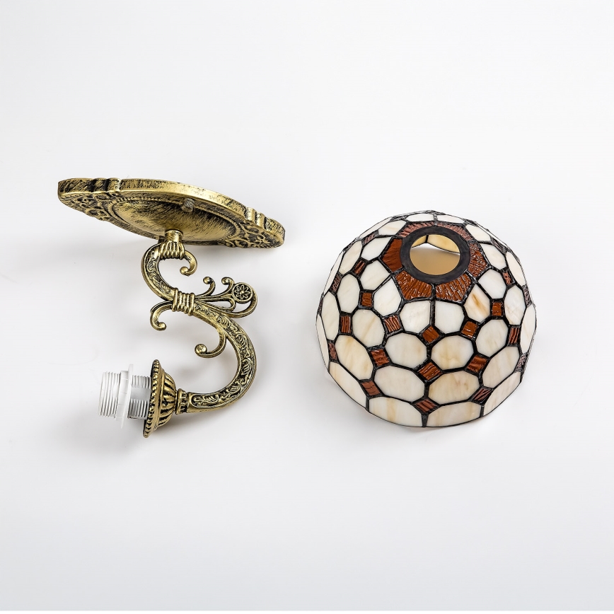 Brilagi - Tiffany vitražna zidna svjetiljka DORAN 1xE27/40W/230V