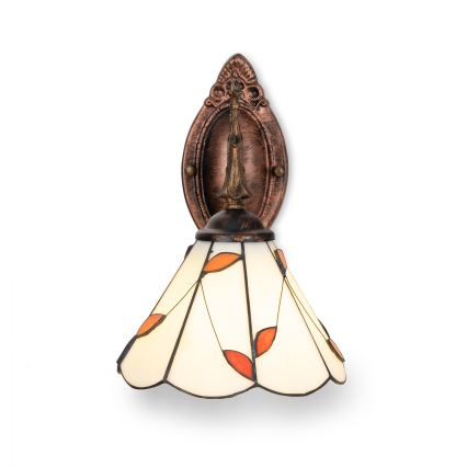 Brilagi - Tiffany vitražna zidna svjetiljka FOLIA 1xE14/40W/230V