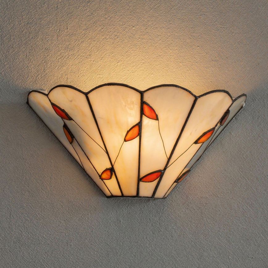 Brilagi - Tiffany vitražna zidna svjetiljka FOLIA 1xE14/40W/230V