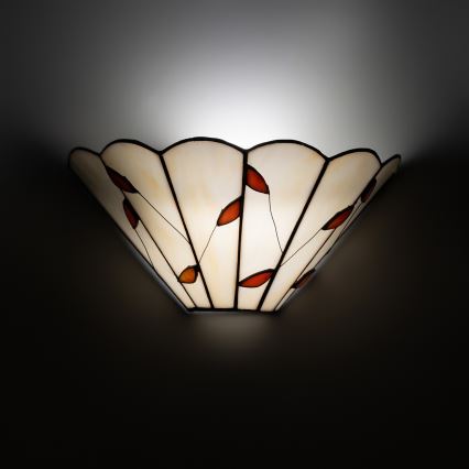 Brilagi - Tiffany vitražna zidna svjetiljka FOLIA 1xE14/40W/230V