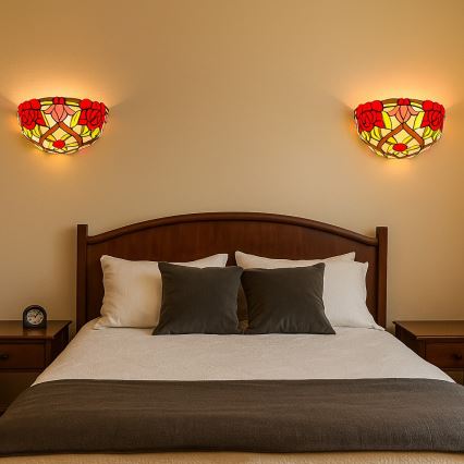 Brilagi - Tiffany vitražna zidna svjetiljka GARLAN 1xE14/40W/230V