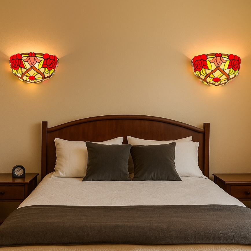 Brilagi - Tiffany vitražna zidna svjetiljka GARLAN 1xE14/40W/230V