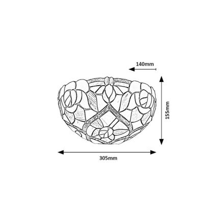 Brilagi - Tiffany vitražna zidna svjetiljka GARLAN 1xE14/40W/230V