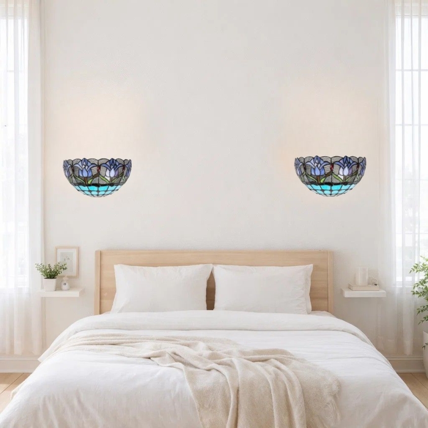 Brilagi - Tiffany vitražna zidna svjetiljka LORAS 1xE14/40W/230V