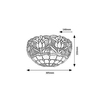 Brilagi - Tiffany vitražna zidna svjetiljka LORAS 1xE14/40W/230V
