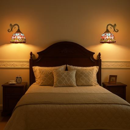 Brilagi - Tiffany vitražna zidna svjetiljka LORAS 1xE27/40W/230V