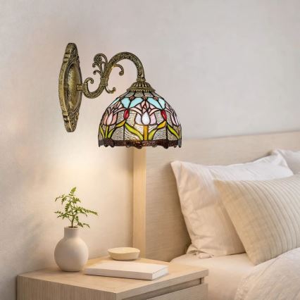 Brilagi - Tiffany vitražna zidna svjetiljka LORAS 1xE27/40W/230V