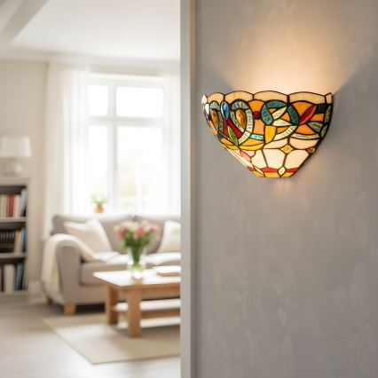 Brilagi - Tiffany vitražna zidna svjetiljka LUISA 1xE27/40W/230V