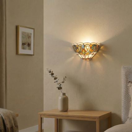 Brilagi - Tiffany vitražna zidna svjetiljka LUISA 1xE27/40W/230V