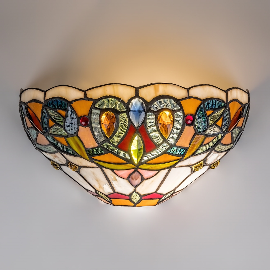Brilagi - Tiffany vitražna zidna svjetiljka LUISA 1xE27/40W/230V