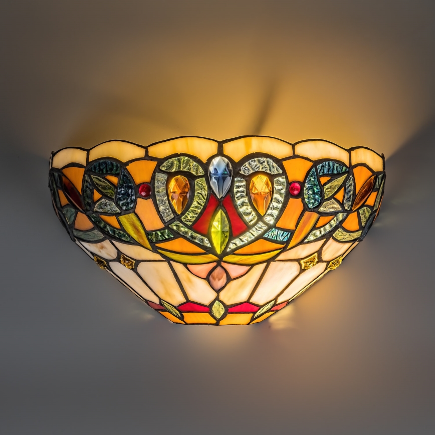 Brilagi - Tiffany vitražna zidna svjetiljka LUISA 1xE27/40W/230V