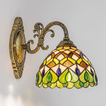 Brilagi - Tiffany vitražna zidna svjetiljka MARGARET 1xE27/40W/230V
