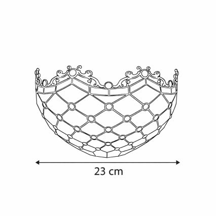 Brilagi - Tiffany vitražna zidna svjetiljka MIRABELLA 1xE14/40W/230V
