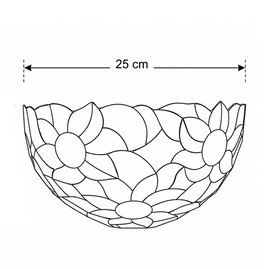 Brilagi - Tiffany vitražna zidna svjetiljka SUNFLOWER 1xE14/40W/230V