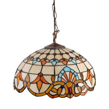 Brilagi - Tiffany vitražni luster MIRABELLA na lancu, 1x E27/60W/230V, Ø 40 cm