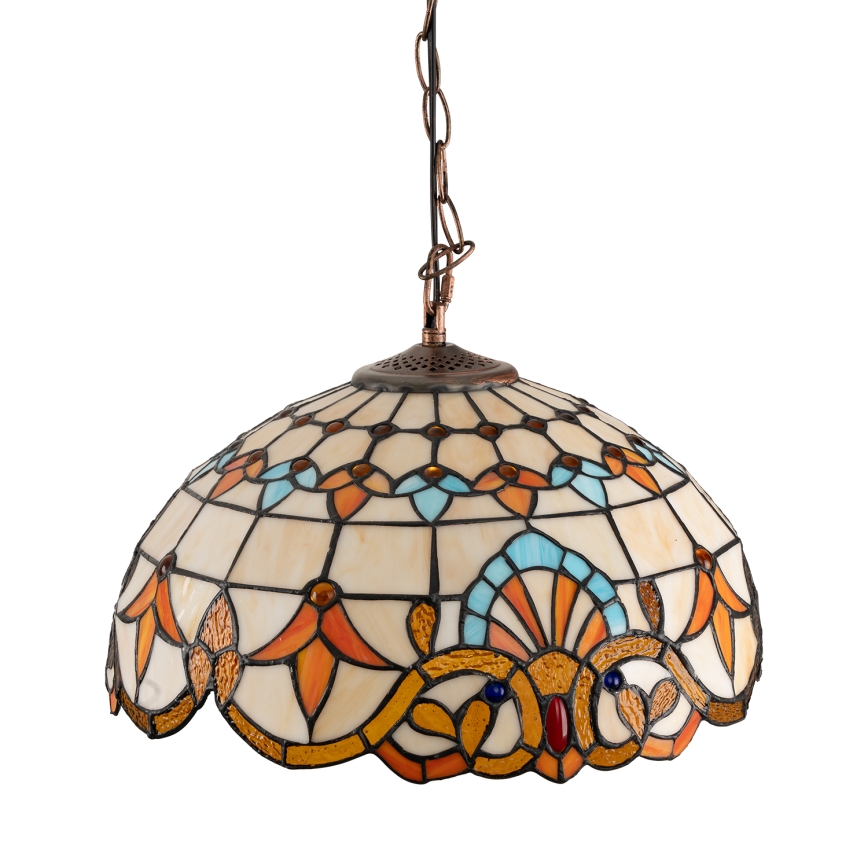 Brilagi - Tiffany vitražni luster MIRABELLA na lancu, 1x E27/60W/230V, Ø 40 cm
