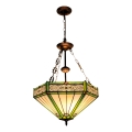 BRILAGI - Tiffany vitražni luster na lancu EMERALD 3xE27/60W/230V pr. 50 cm