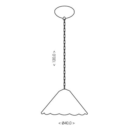 Brilagi - Tiffany vitražni luster na lancu FOLIA 1xE27/60W/230V Ø 40 cm