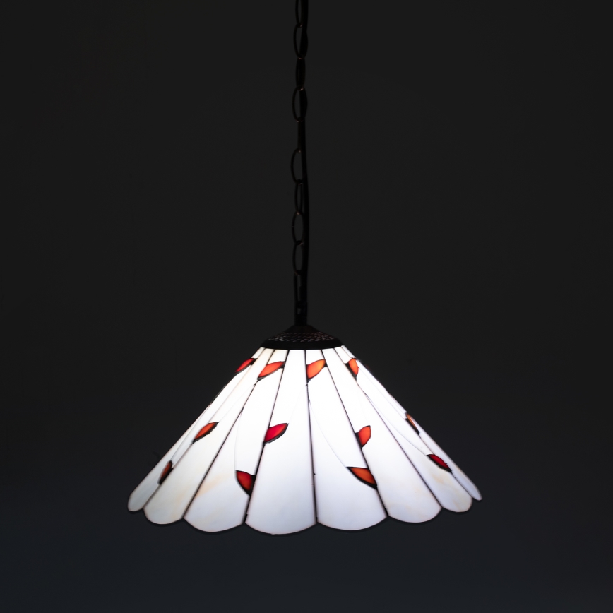 Brilagi - Tiffany vitražni luster na lancu FOLIA 1xE27/60W/230V Ø 40 cm