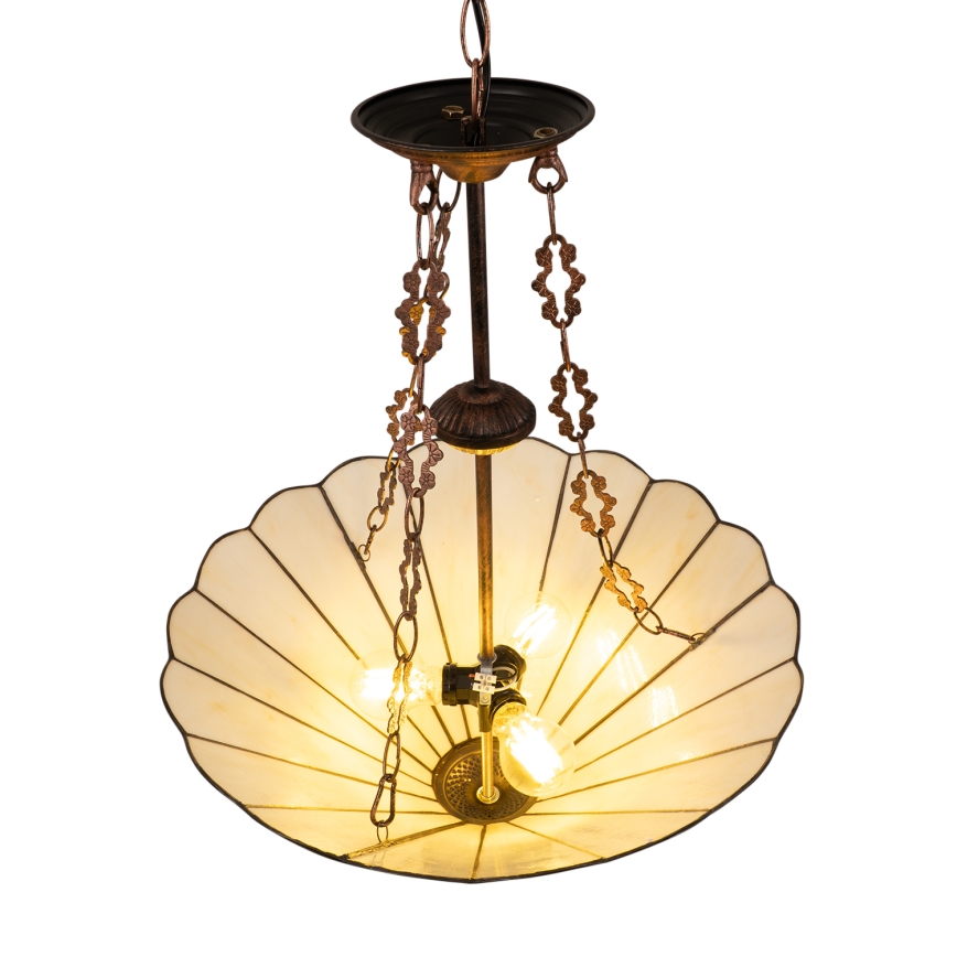Brilagi - Tiffany vitražni luster na lancu FOLIA 3xE27/60W/230V promjer 50 cm