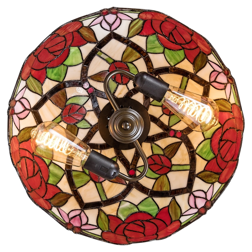 Brilagi - Tiffany vitražni luster na lancu GARLAN 2xE27/60W/230V