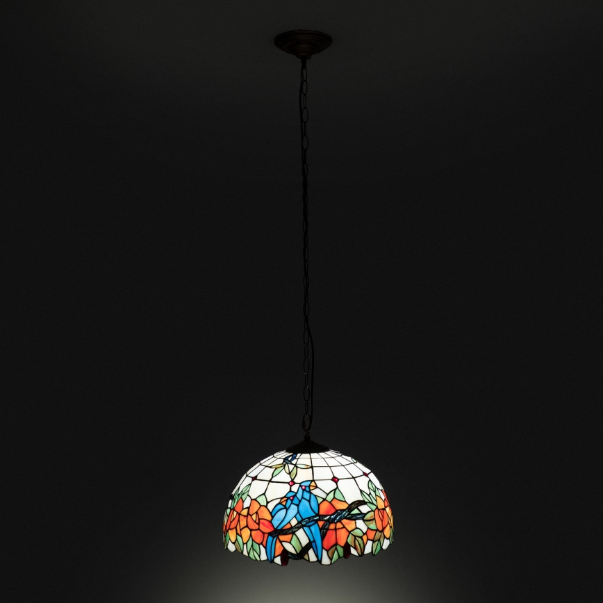 Brilagi - Tiffany vitražni luster na lancu JUNGLE 1xE27/60W/230V Ø 40 cm