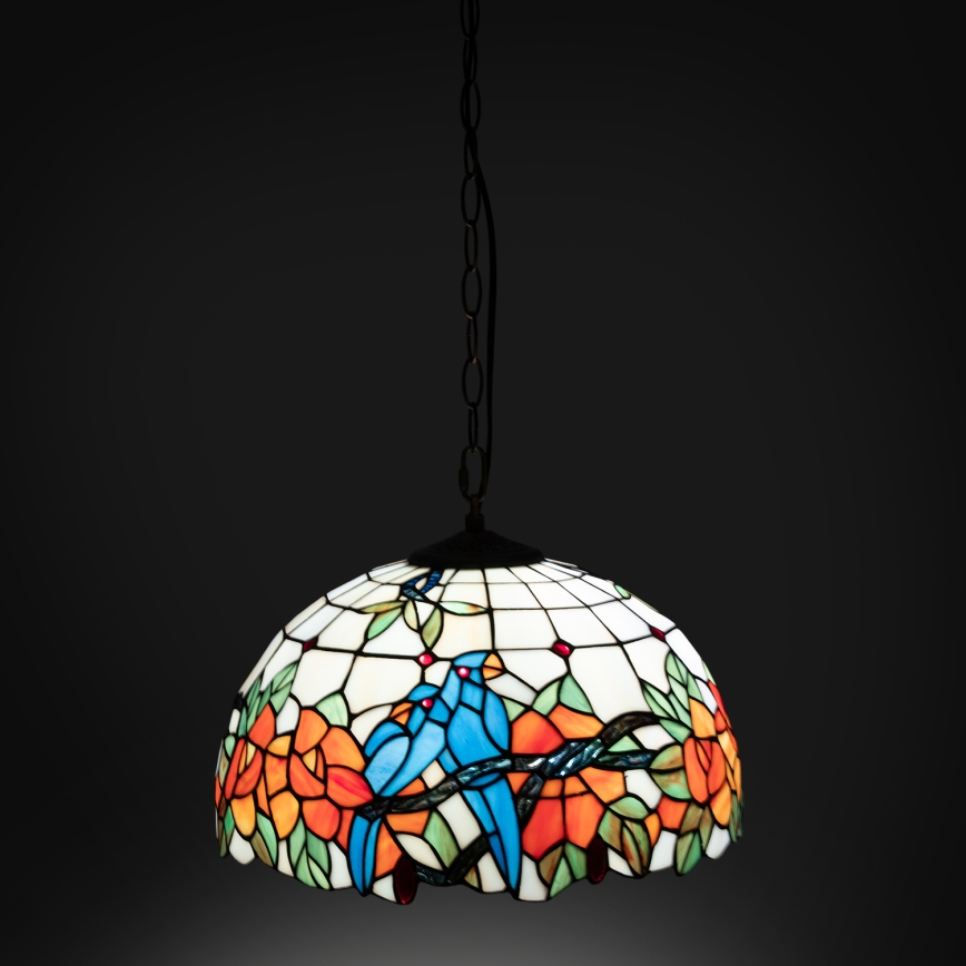 Brilagi - Tiffany vitražni luster na lancu JUNGLE 1xE27/60W/230V Ø 40 cm