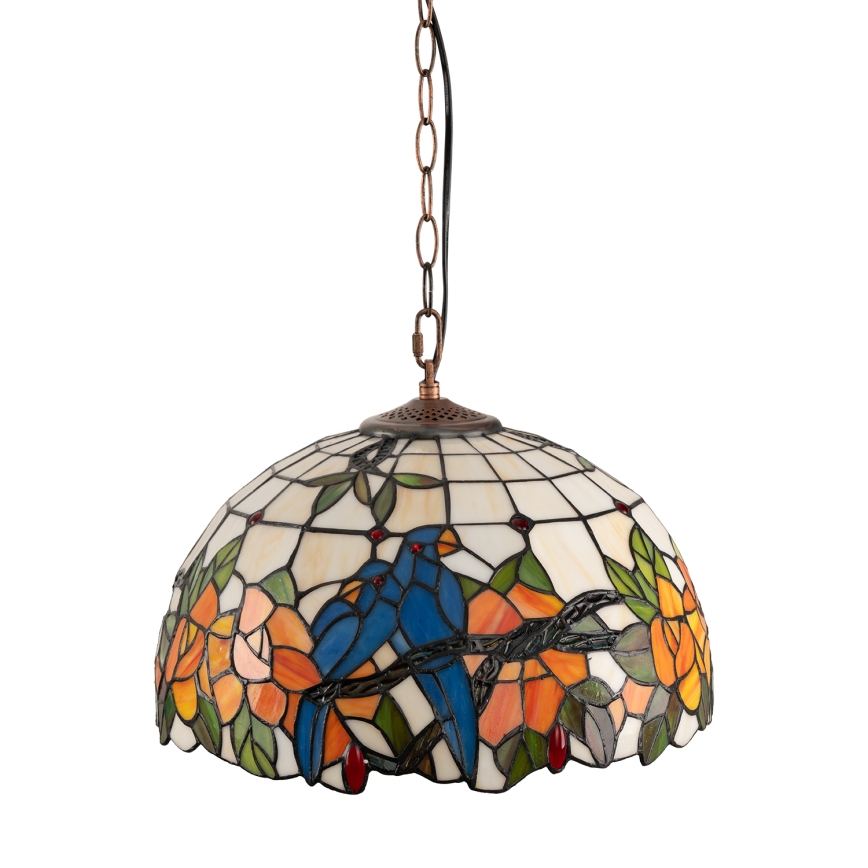 Brilagi - Tiffany vitražni luster na lancu JUNGLE 1xE27/60W/230V Ø 40 cm