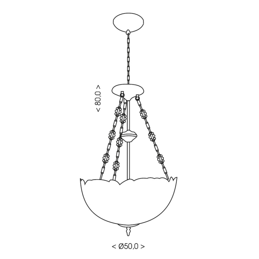 Brilagi - Tiffany vitražni luster na lancu JUNGLE 3xE27/60W/230V Ø 50 cm