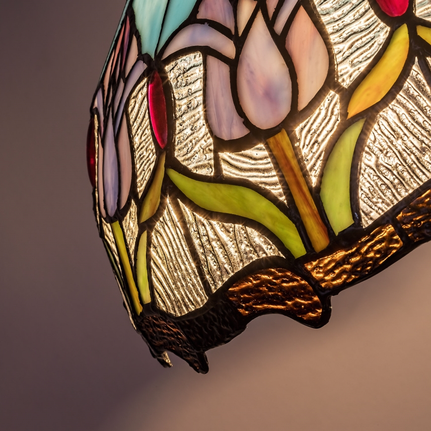 Brilagi - Tiffany vitražni luster na lancu LORAS 2xE27/60W/230V