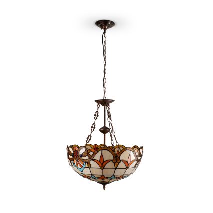 Brilagi - Tiffany vitražni luster na lancu MIRABELLA 3xE27/60W/230V Ø 50 cm