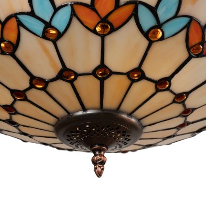 Brilagi - Tiffany vitražni luster na lancu MIRABELLA 3xE27/60W/230V Ø 50 cm