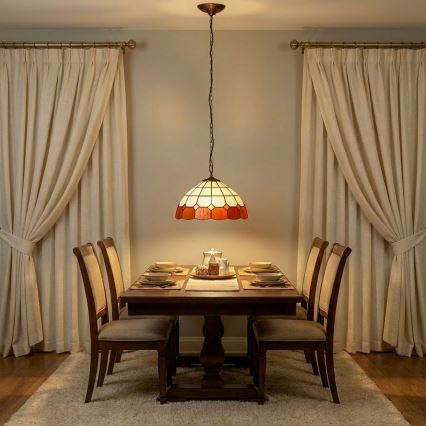 BRILAGI - Tiffany vitražni luster na lancu SIENNA 1xE27/60W/230V Ø 40 cm