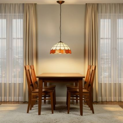 BRILAGI - Tiffany vitražni luster na lancu SIENNA 1xE27/60W/230V Ø 40 cm