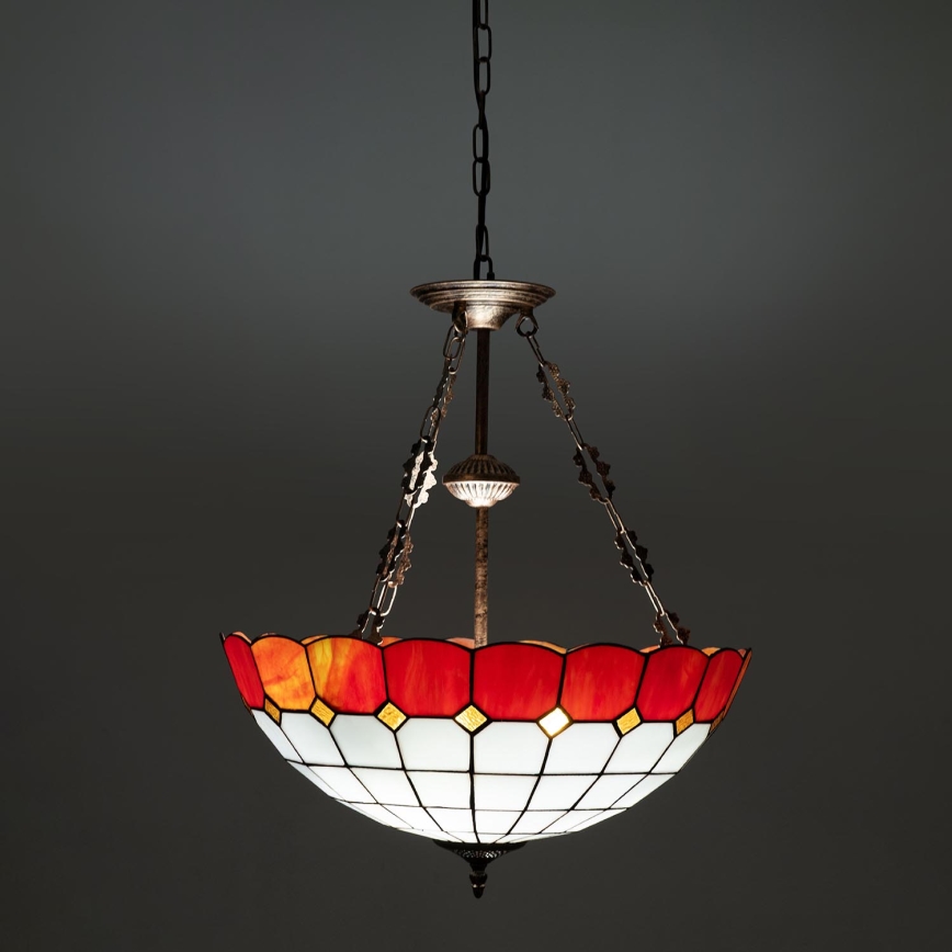 Brilagi - Tiffany vitražni luster na lancu SIENNA 3xE27/60W/230V, promjer 50 cm