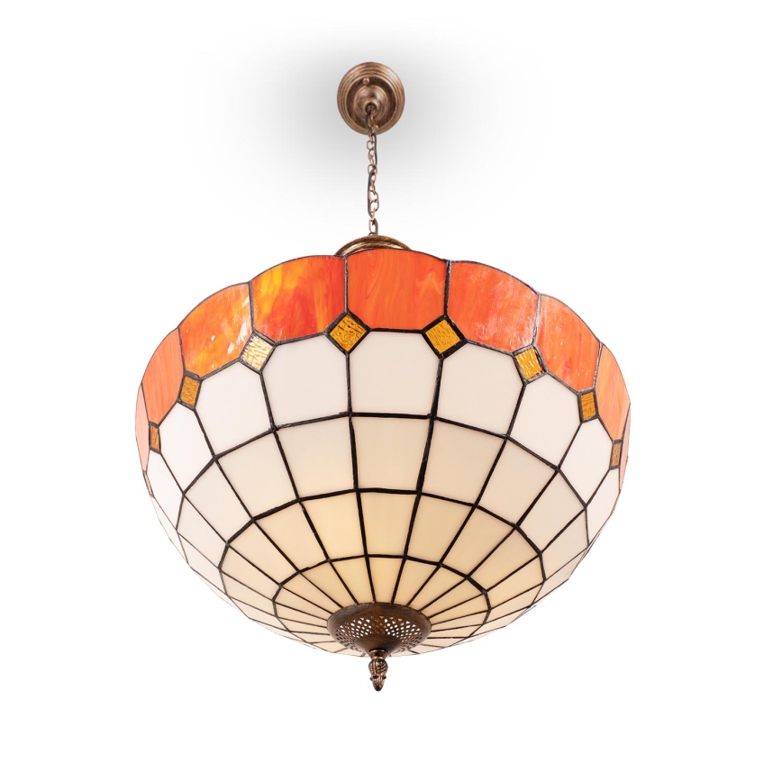 Brilagi - Tiffany vitražni luster na lancu SIENNA 3xE27/60W/230V, promjer 50 cm