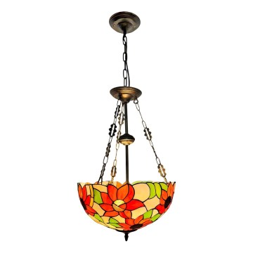 Brilagi - Tiffany vitražni luster na lancu SUNFLOWER 3xE27/60W/230V Ø 50 cm