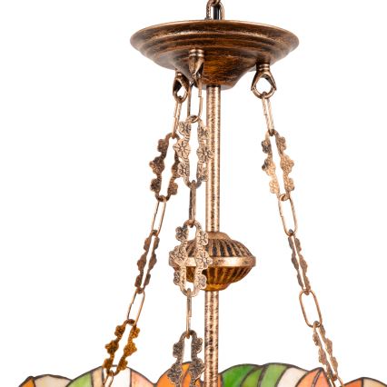 Brilagi - Tiffany vitražni luster na lancu SUNFLOWER 3xE27/60W/230V Ø 50 cm