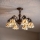 Brilagi - Tiffany vitražni prislonjeni stropni luster FOLIA 6xE27/60W/230V Ø 60 cm