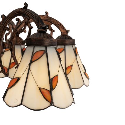 Brilagi - Tiffany vitražni prislonjeni stropni luster FOLIA 6xE27/60W/230V Ø 60 cm
