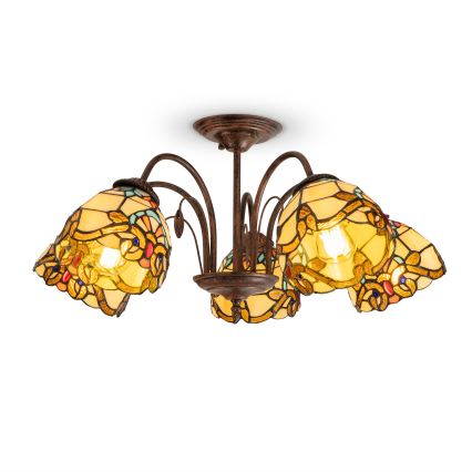 Brilagi - Tiffany vitražni stropni luster MIRABELLA 5xE27/60W/230V Ø 60 cm