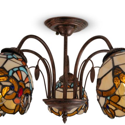 Brilagi - Tiffany vitražni stropni luster MIRABELLA 5xE27/60W/230V Ø 60 cm