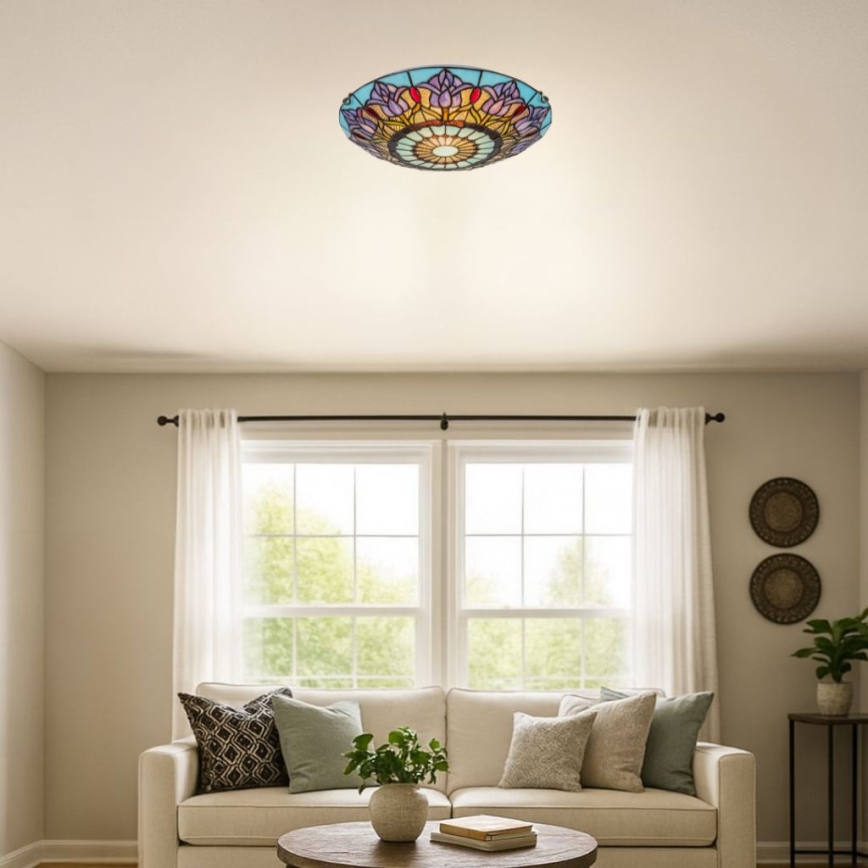 Brilagi - Tiffany vitražno stropno svjetilo LORAS 2xE27/60W/230V
